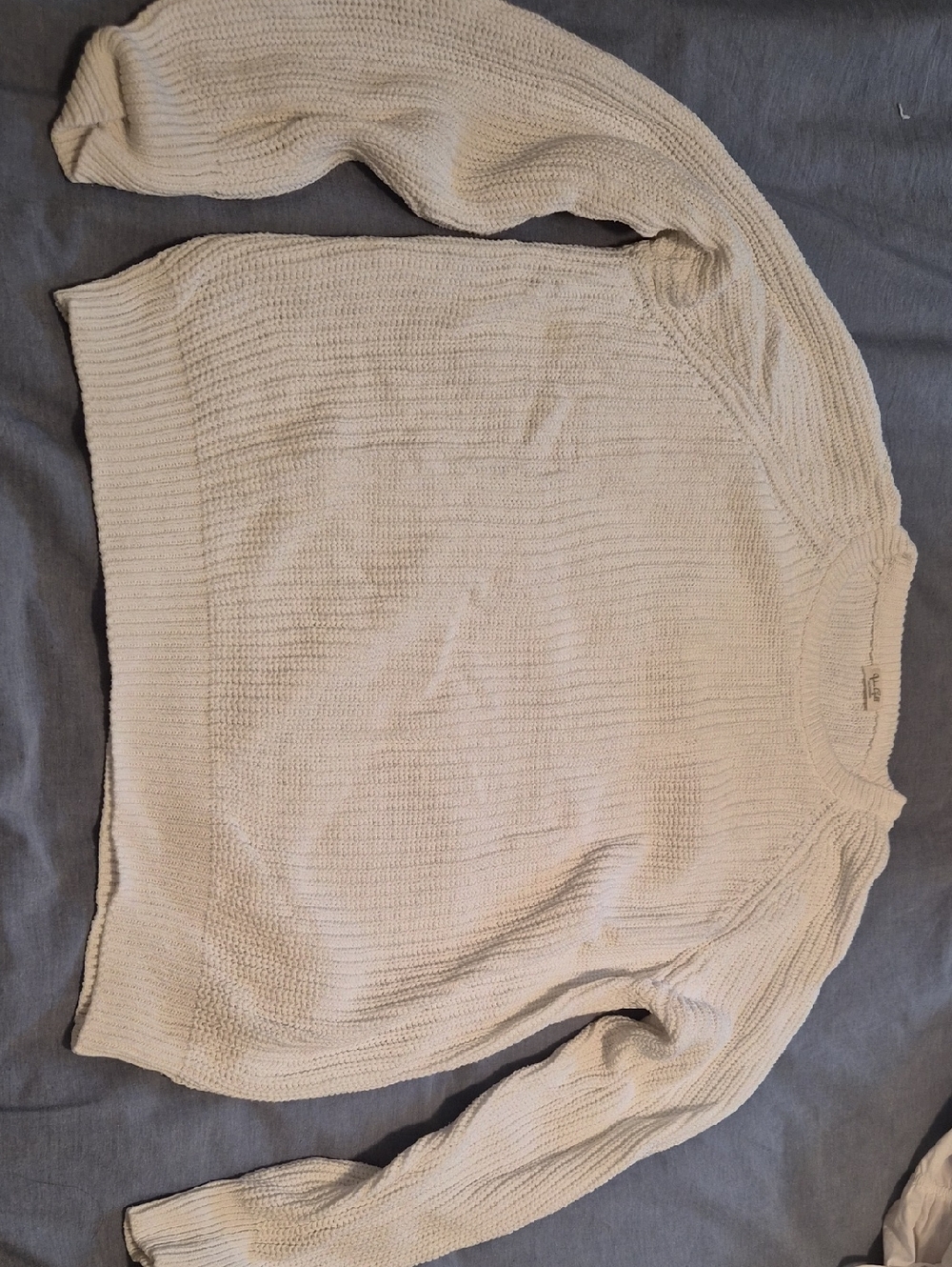 Brandy melville white knit oversized sweater